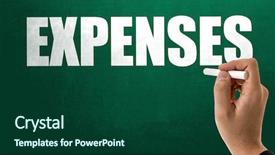  Presentation with revenue - Audience pleasing PPT theme consisting of expenses backdrop and a  colored foreground