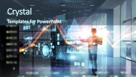  Presentation with experience - Presentation theme consisting of experiance - virtual reality experience technologies background and a ocean colored foreground