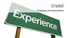  Presentation with experience - Slides with experience road sign isolated on a white background background and a white colored foreground