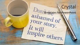  Presentation with inspire - PPT theme consisting of experience sharing - do not be ashamed background and a soft green colored foreground