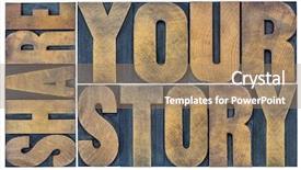  Presentation with story - Beautiful presentation design featuring experience sharing - share your story word abstract backdrop and a coral colored foreground