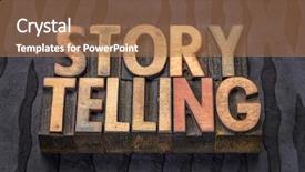  Presentation with experience - Presentation enhanced with experience sharing - storytelling word abstract in vintage background and a coral colored foreground