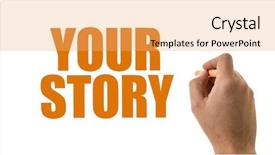  Presentation with experience - Beautiful slide deck featuring experience sharing - your story backdrop and a yellow colored foreground