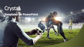  Presentation with mixed reality - Colorful PPT theme enhanced with experience the reality of game backdrop and a dark gray colored foreground