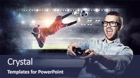  Presentation with mixed reality - Presentation design featuring experience the reality of game background and a ocean colored foreground