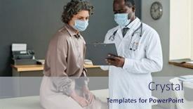  Presentation with prescriptions - PPT theme enhanced with experienced-african-american-male-general background and a sky blue colored foreground