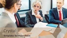  Presentation with drafting - PPT layouts consisting of experienced-attorney-with-her-team background and a coral colored foreground