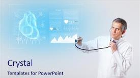  Presentation with cardiologist - Cool new slide set with experienced cardiologist presenting the test backdrop and a  colored foreground