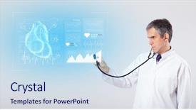  Presentation with cardiologist - Audience pleasing slides consisting of experienced cardiologist presenting the test backdrop and a  colored foreground