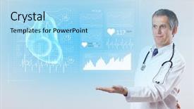  Presentation with tensile test - Slide deck with experienced cardiologist presenting the test background and a  colored foreground