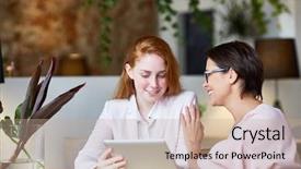  Presentation with work anniversary restaurant catering services - Beautiful PPT layouts featuring experienced colleague while having informal backdrop and a coral colored foreground