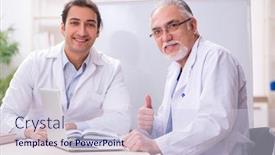  Presentation with teaching - Slides featuring experienced-doctor-teaching-young-male background and a lemonade colored foreground