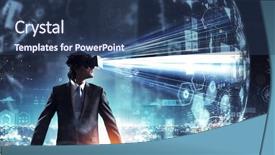  Presentation with mixed reality - Colorful PPT layouts enhanced with experiencing impressive virtual reality mixed backdrop and a ocean colored foreground