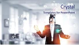  Presentation with mixed reality - Theme featuring experiencing impressive virtual reality mixed background and a  colored foreground