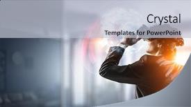  Presentation with mixed reality - Audience pleasing PPT layouts consisting of experiencing virtual reality mixed media backdrop and a light blue colored foreground