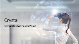  Presentation with virtual technology - Amazing presentation having experiencing virtual technology world mixed backdrop and a  colored foreground