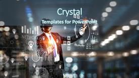  Presentation with virtual technology - PPT layouts enhanced with experiencing virtual technology world mixed background and a ocean colored foreground