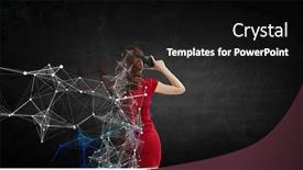  Presentation with virtual technology - Theme enhanced with experiencing-virtual-technology-world-mixed background and a black colored foreground