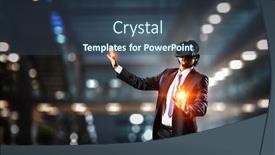  Presentation with virtual technology - PPT layouts featuring experiencing-virtual-technology-world-mixed background and a ocean colored foreground