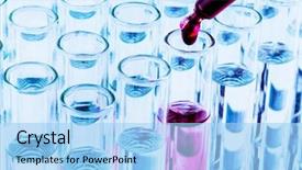  Presentation with tubes - Amazing slide set having experiment in a research backdrop and a light blue colored foreground