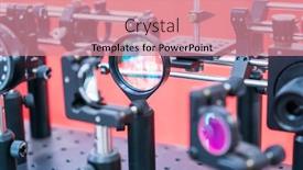  Presentation with laser - Presentation having experiment-with-laser-device background and a coral colored foreground