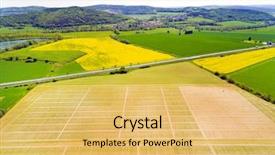  Presentation with genetic - Theme with experimental fields with genetic background and a yellow colored foreground