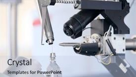  Presentation with laboratory equipment - PPT layouts enhanced with experiments in laboratory x - ray background and a light blue colored foreground