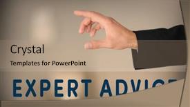  Presentation with problem solution - PPT theme having expert advice concept gesture background and a coral colored foreground