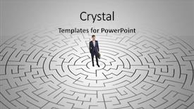  Presentation with solution - PPT theme having complex solutions - elegant businessman looking background and a light gray colored foreground