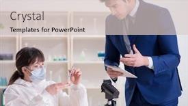  Presentation with lab - Slide deck having expert-criminologist-working background and a lemonade colored foreground