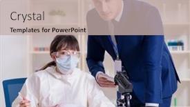  Presentation with lab - Beautiful slides featuring expert-criminologist-working backdrop and a mint green colored foreground