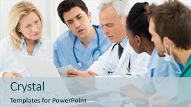  Presentation with hospital - Cool new PPT theme with shells and photo frame backdrop and a light gray colored foreground