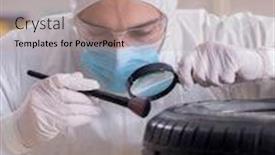  Presentation with car accident - Beautiful theme featuring expert-is-looking-at-car backdrop and a coral colored foreground