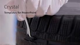  Presentation with car accident - Cool new PPT theme with expert-is-looking-at-car backdrop and a light gray colored foreground