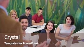  Presentation with racial group high school students - PPT theme with expert lecture - group of students study background and a tawny brown colored foreground