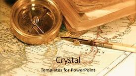  Presentation with map vintage - Beautiful PPT theme featuring expired map of a world backdrop and a blonde colored foreground