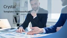  Presentation with financial - PPT theme having explain - one of brokers looking background and a light blue colored foreground