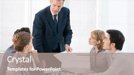  Presentation with strategy - Beautiful slide deck featuring explaining his business strategy backdrop and a gray colored foreground