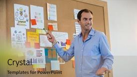  Presentation with bulletin board - Slide deck consisting of explaining the graph on bulletin background and a  colored foreground