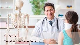  Presentation with injury - Amazing slide deck having explaining to patient with neck backdrop and a  colored foreground