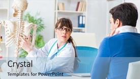  Presentation with injury - Cool new PPT theme with explaining to patient with neck backdrop and a light blue colored foreground
