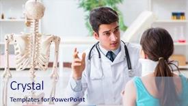  Presentation with injury - Amazing slide deck having explaining to patient with neck backdrop and a lemonade colored foreground