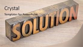  Presentation with solution success hard work pencil - Amazing slide deck having explanation text - solution word abstract in vintage backdrop and a lemonade colored foreground