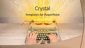  Presentation with first - Slides enhanced with person perspective image with exploding background and a blonde colored foreground