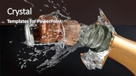  Presentation with cork - Amazing presentation having exploding bubble - champagne bottle cork popping backdrop and a  colored foreground