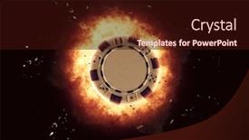  Presentation with gambling - Cool new slide deck with exploding-casino-chip-gambling-concept backdrop and a wine colored foreground