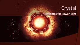  Presentation with gambling - Amazing slide set having exploding-casino-chip-gambling-concept backdrop and a wine colored foreground