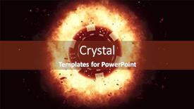  Presentation with gambling - Colorful presentation design enhanced with exploding-casino-chip-gambling-concept backdrop and a tawny brown colored foreground