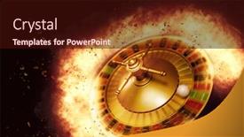  Presentation with roulette wheel - Amazing presentation having exploding-casino-roulette-wheel-concept backdrop and a wine colored foreground