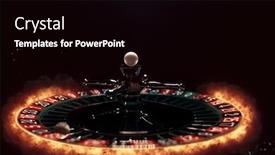  Presentation with roulette - Audience pleasing slide set consisting of exploding-casino-roulette-wheel-concept backdrop and a black colored foreground